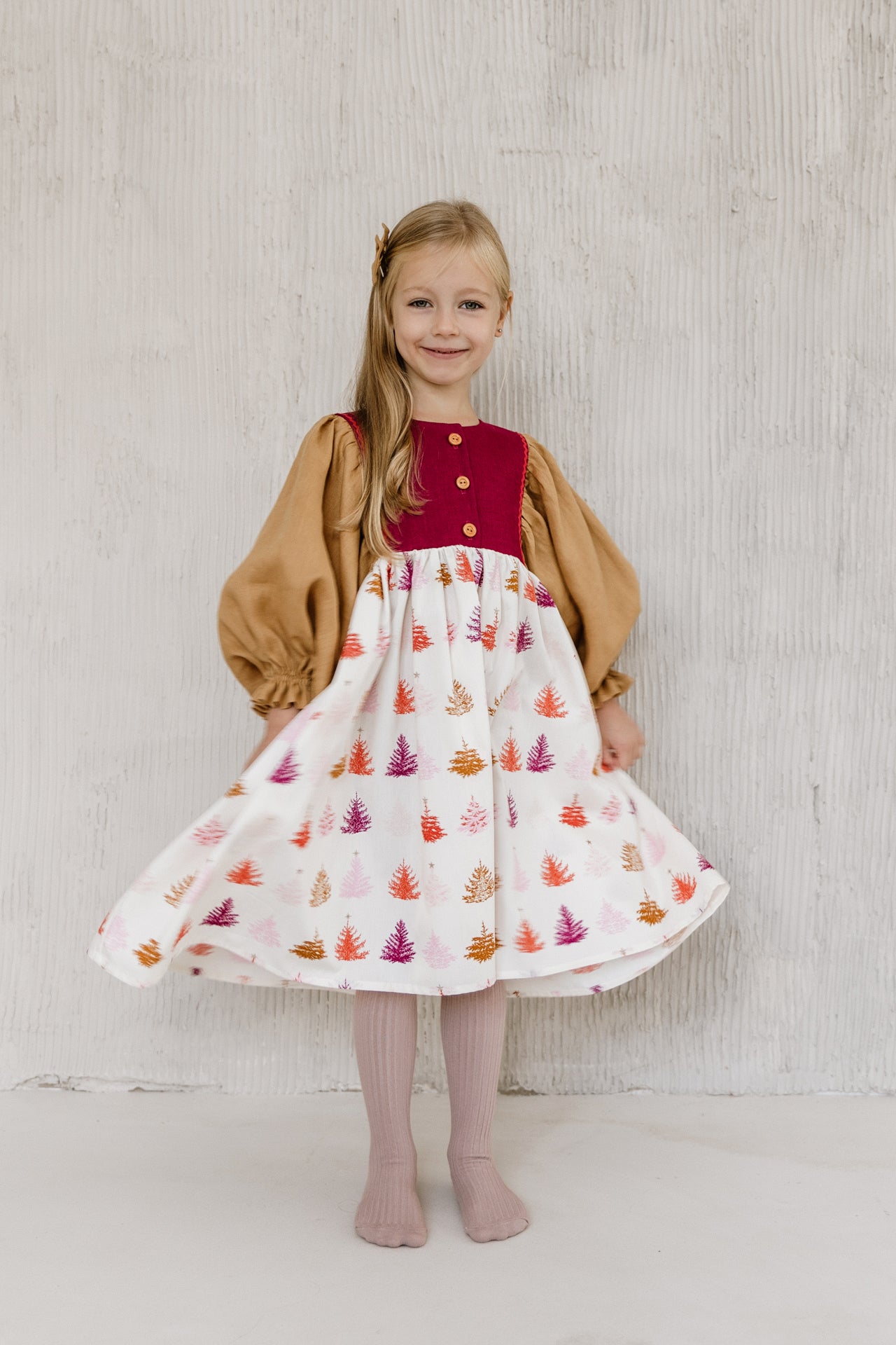 Buggyos ujjú karácsonyi ruha