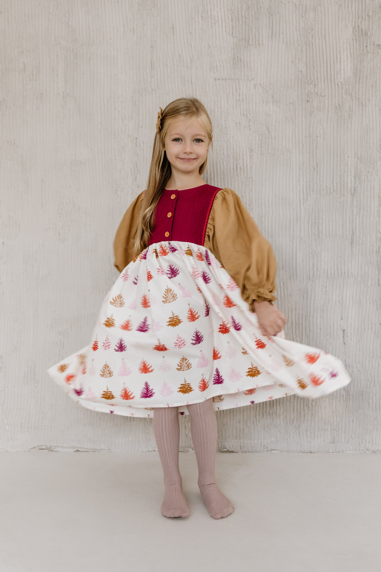 Buggyos ujjú karácsonyi ruha