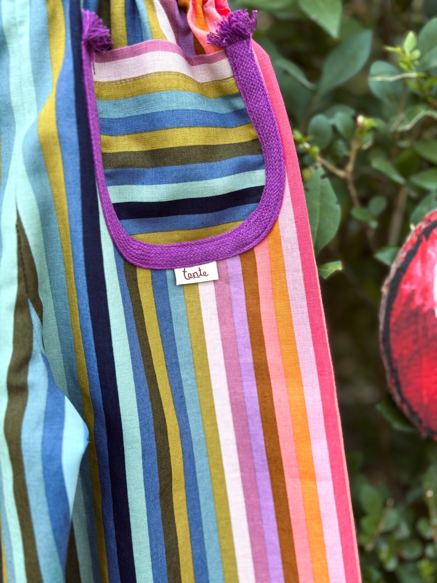 Rainbow ruffled pants
