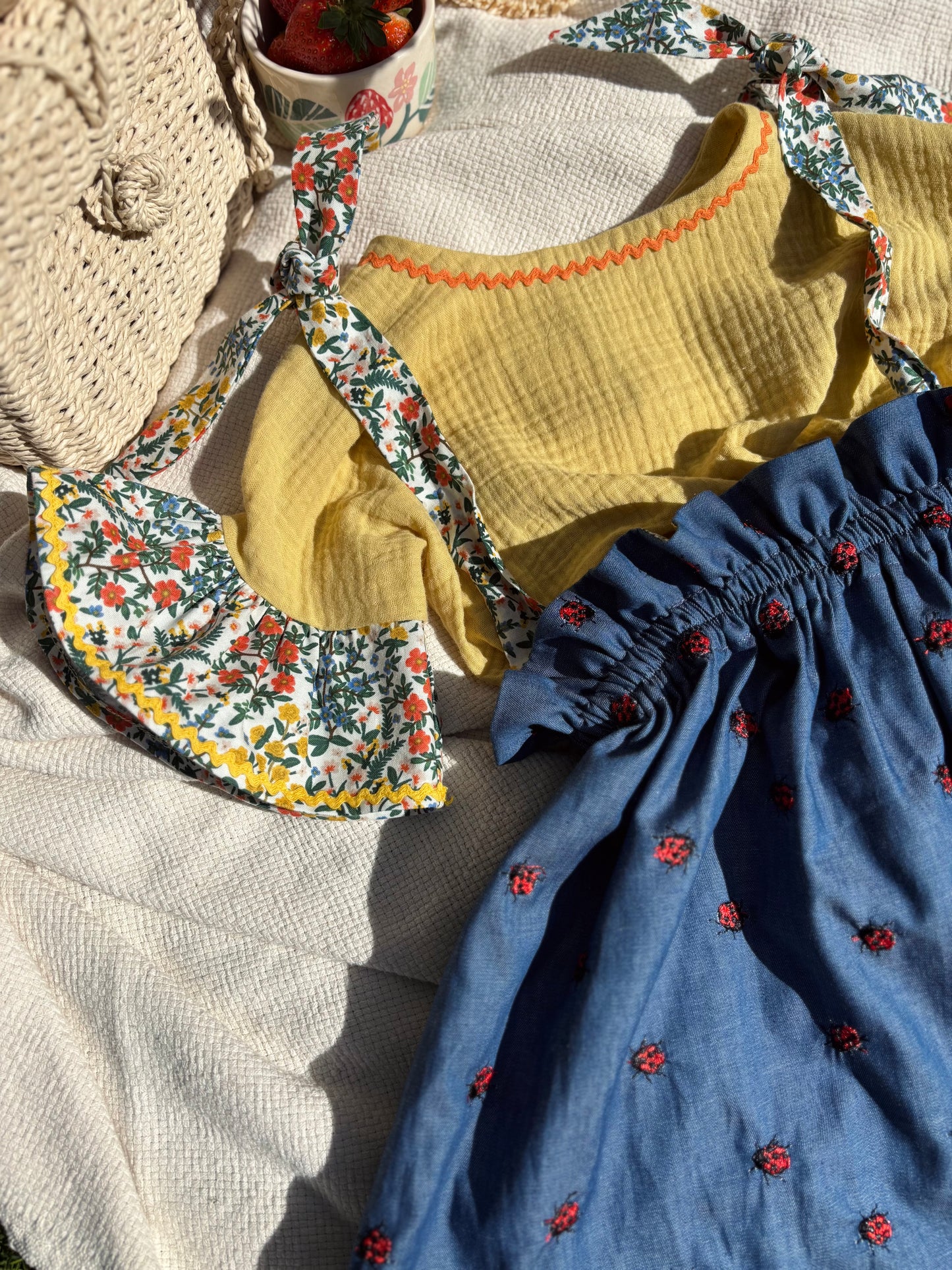 Ladybug top/skirt