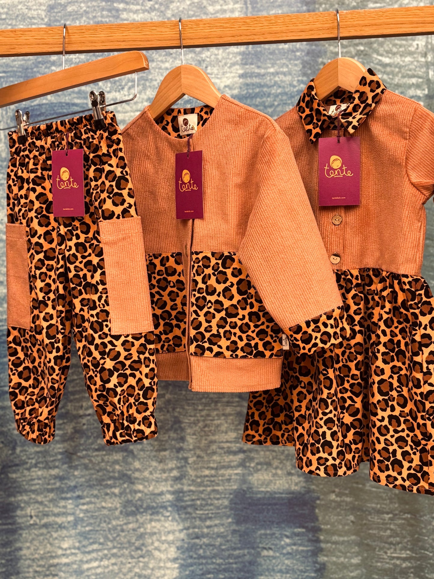 Leopard corduroy pants