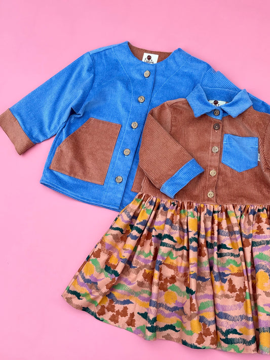 Scribbled shirt dress