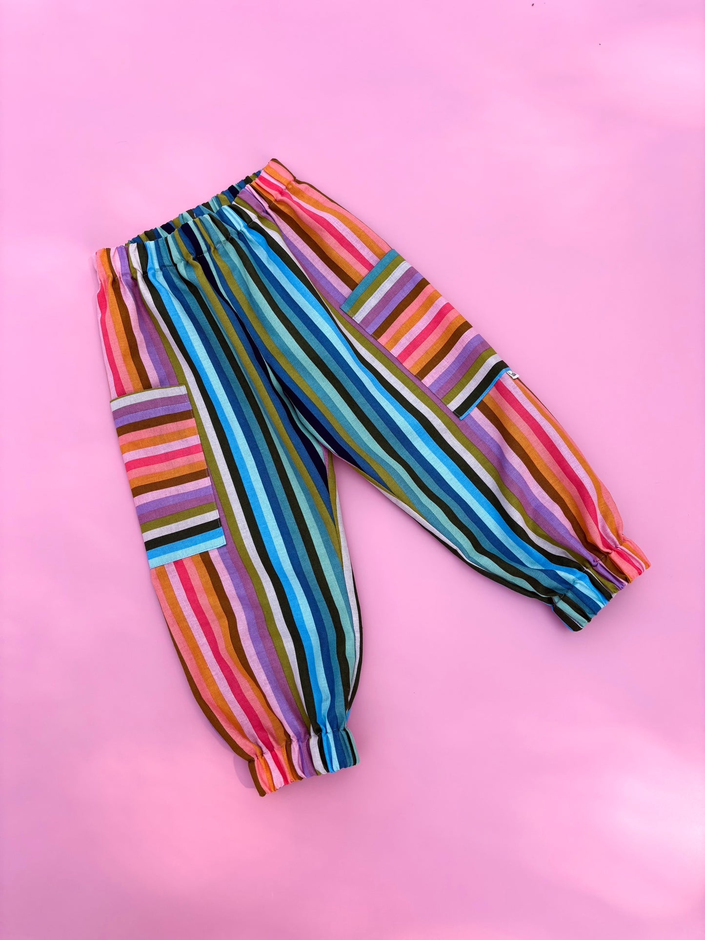 Rainbow striped pants