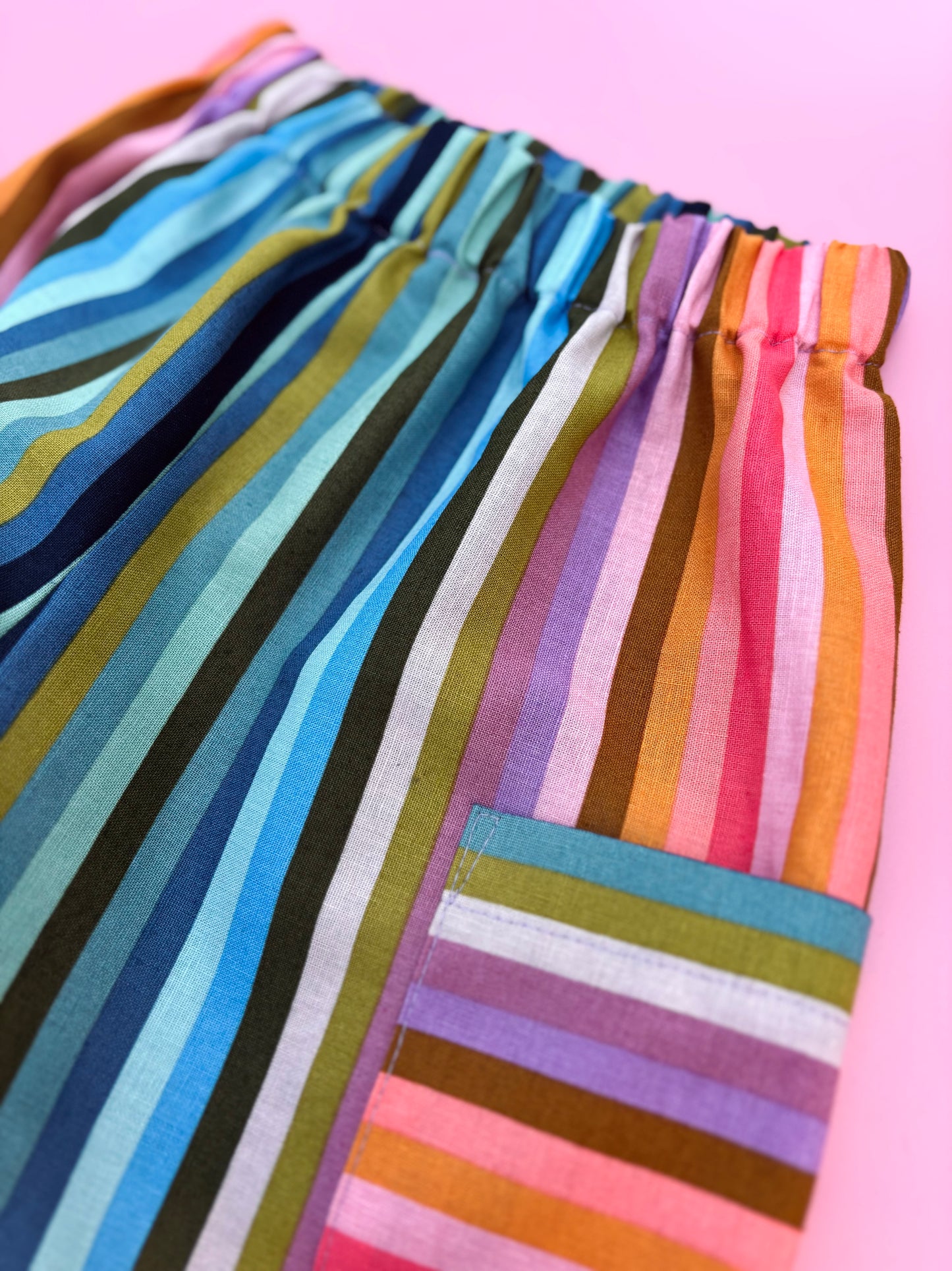 Rainbow striped pants