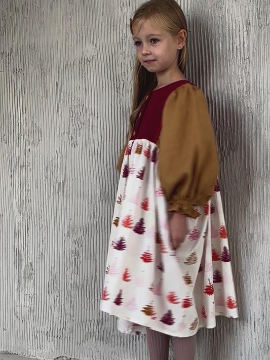 Buggyos ujjú karácsonyi ruha