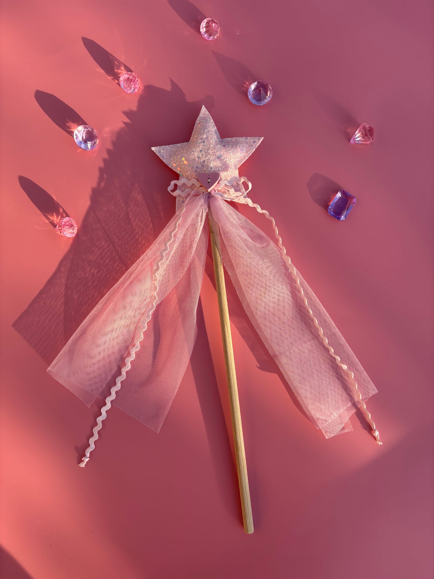 Pink star fairy wand