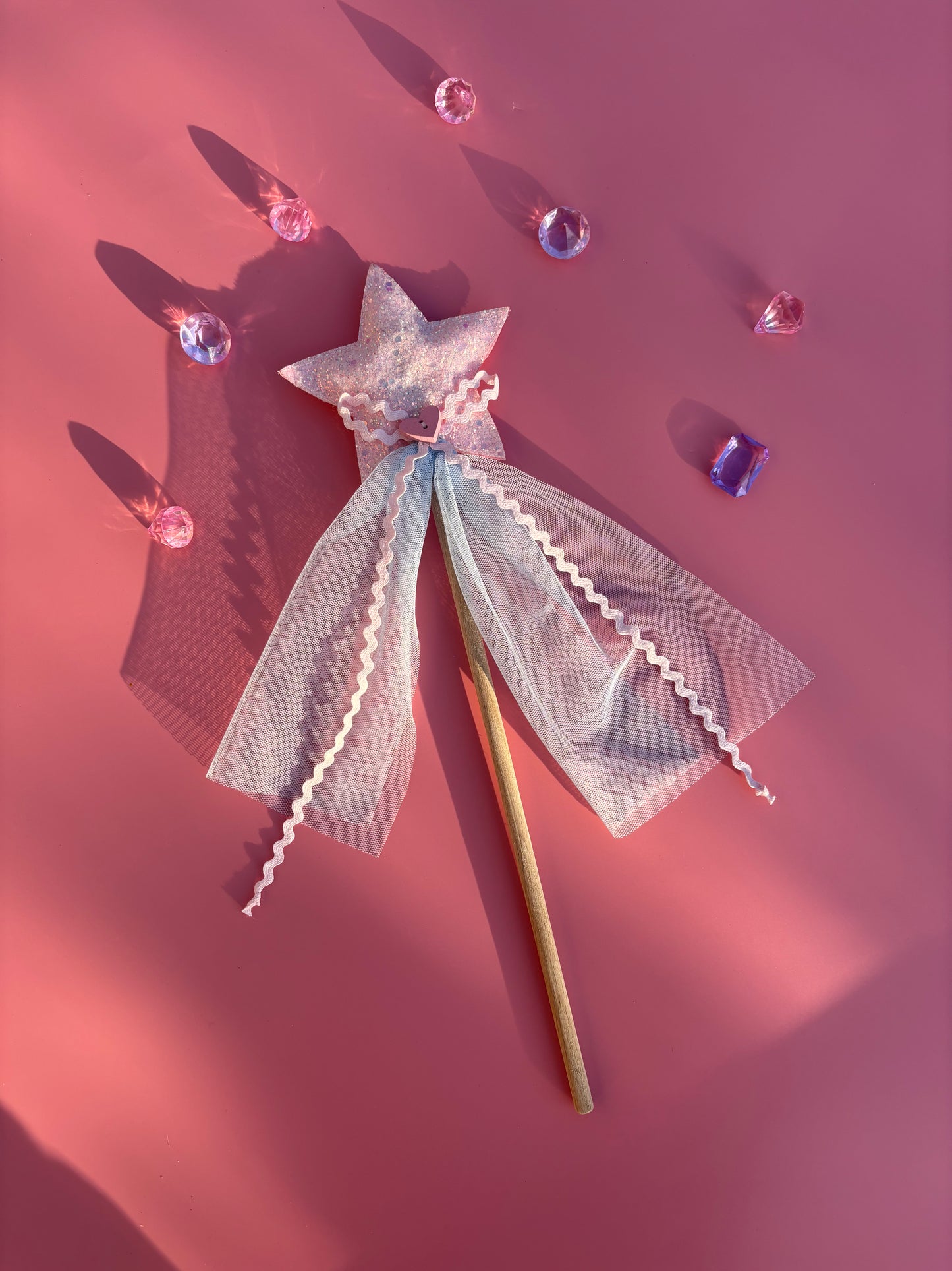 Pink star fairy wand