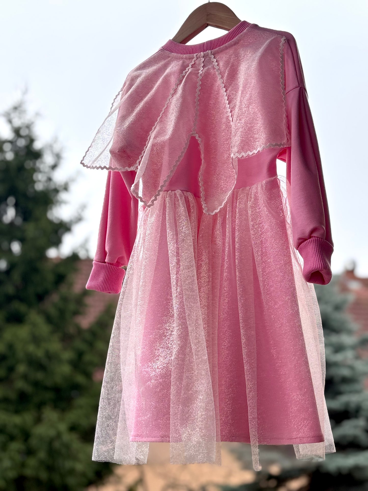 Glittery fairy wing sweatshirt dress