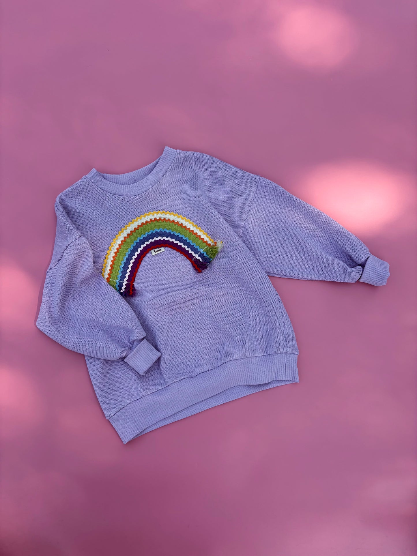 Purple rainbow sweater