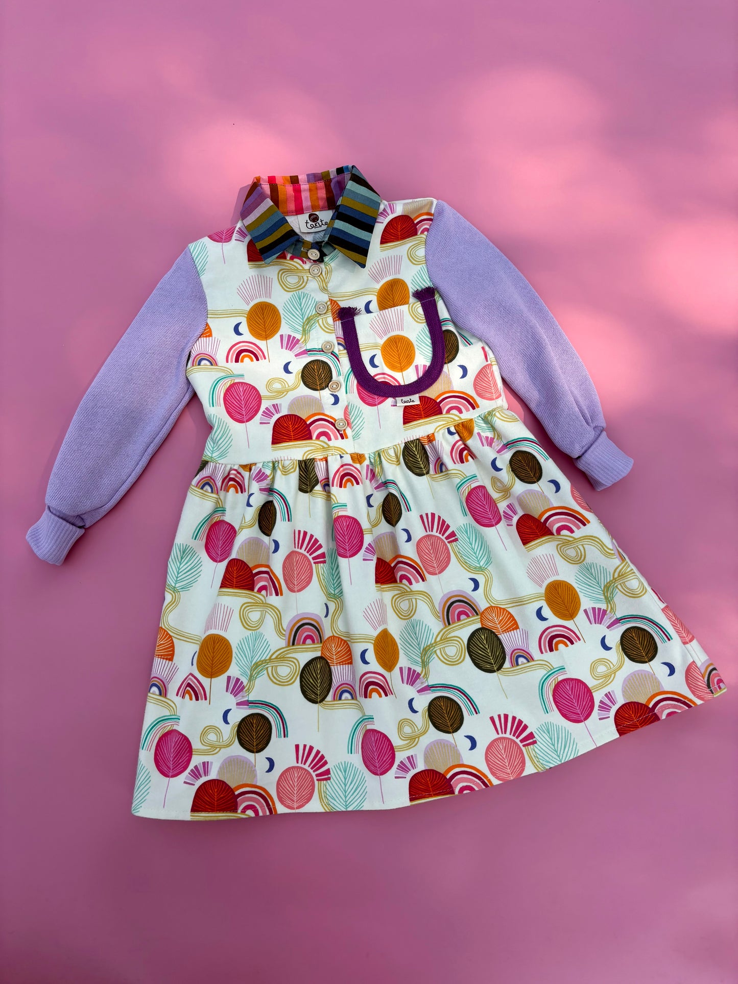 Rainbow Meadow Shirt Dress
