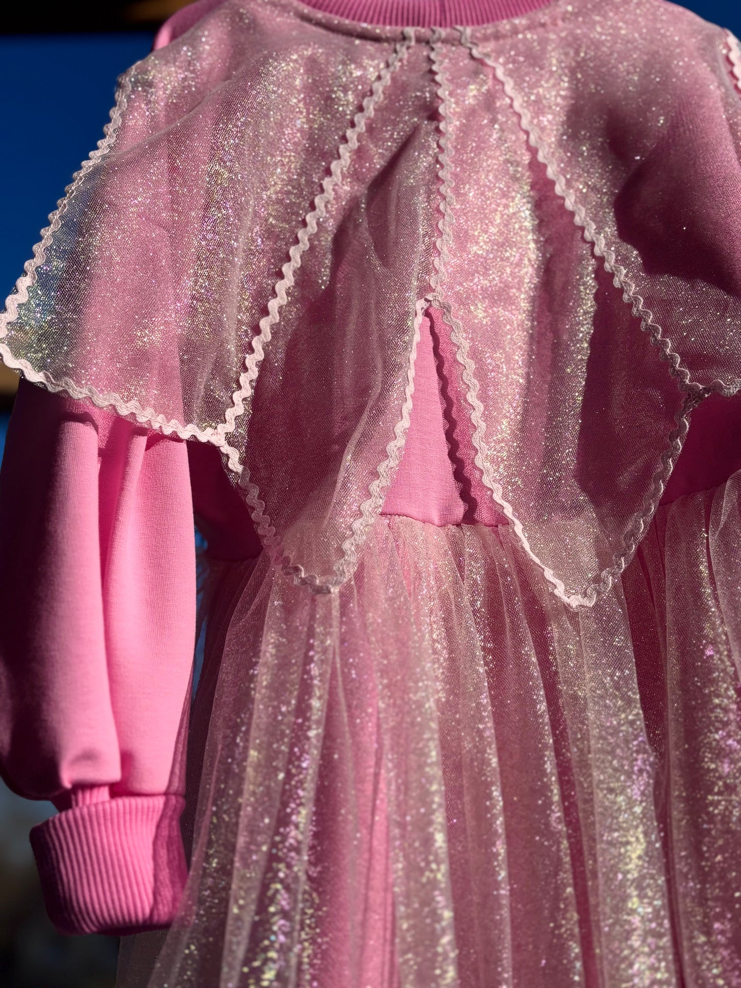 Glittery fairy wing sweatshirt dress