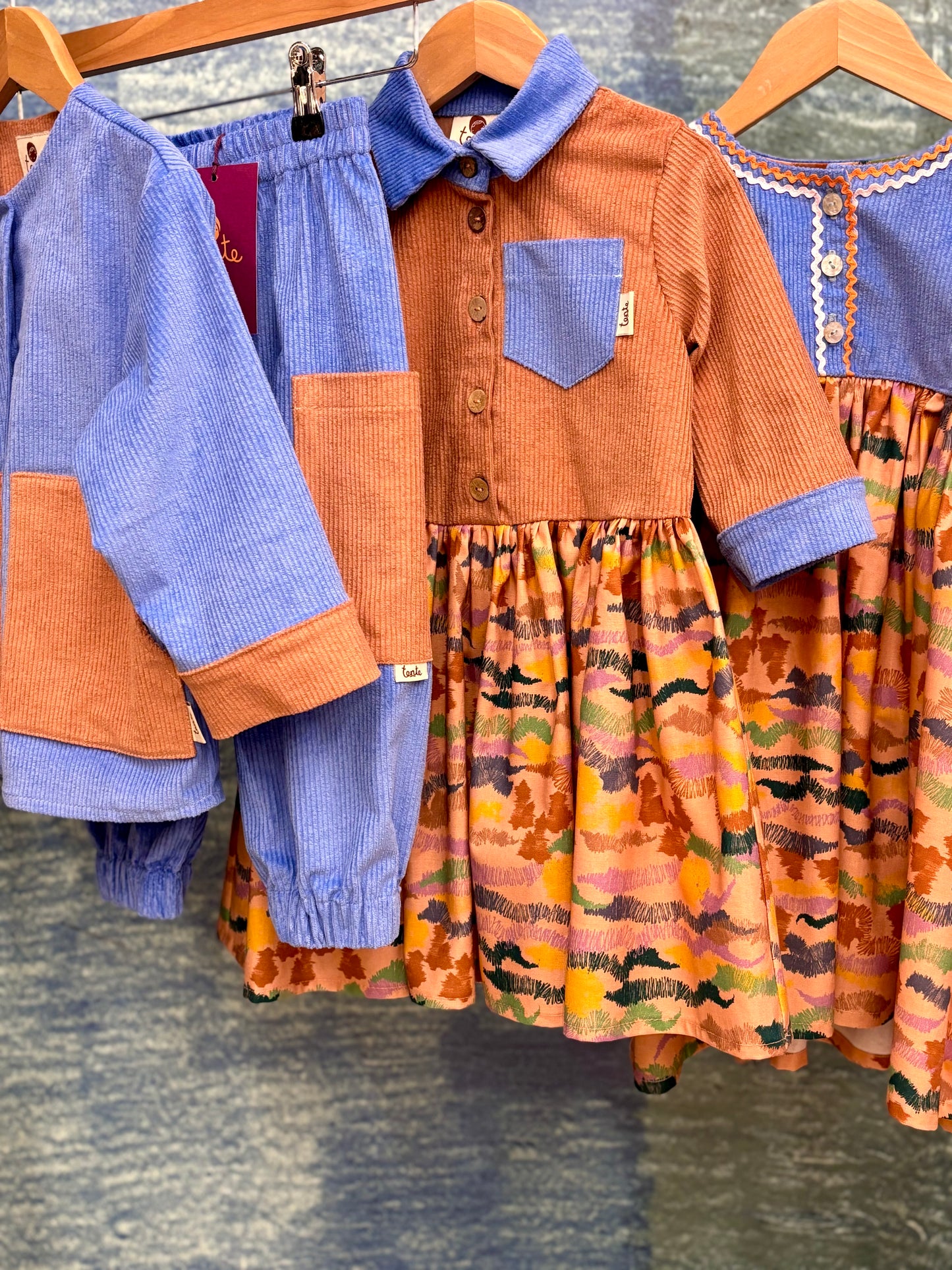 Scribbled shirt dress