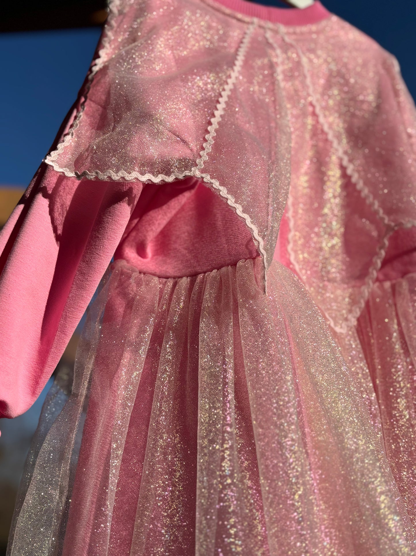 Glittery fairy wing sweatshirt dress