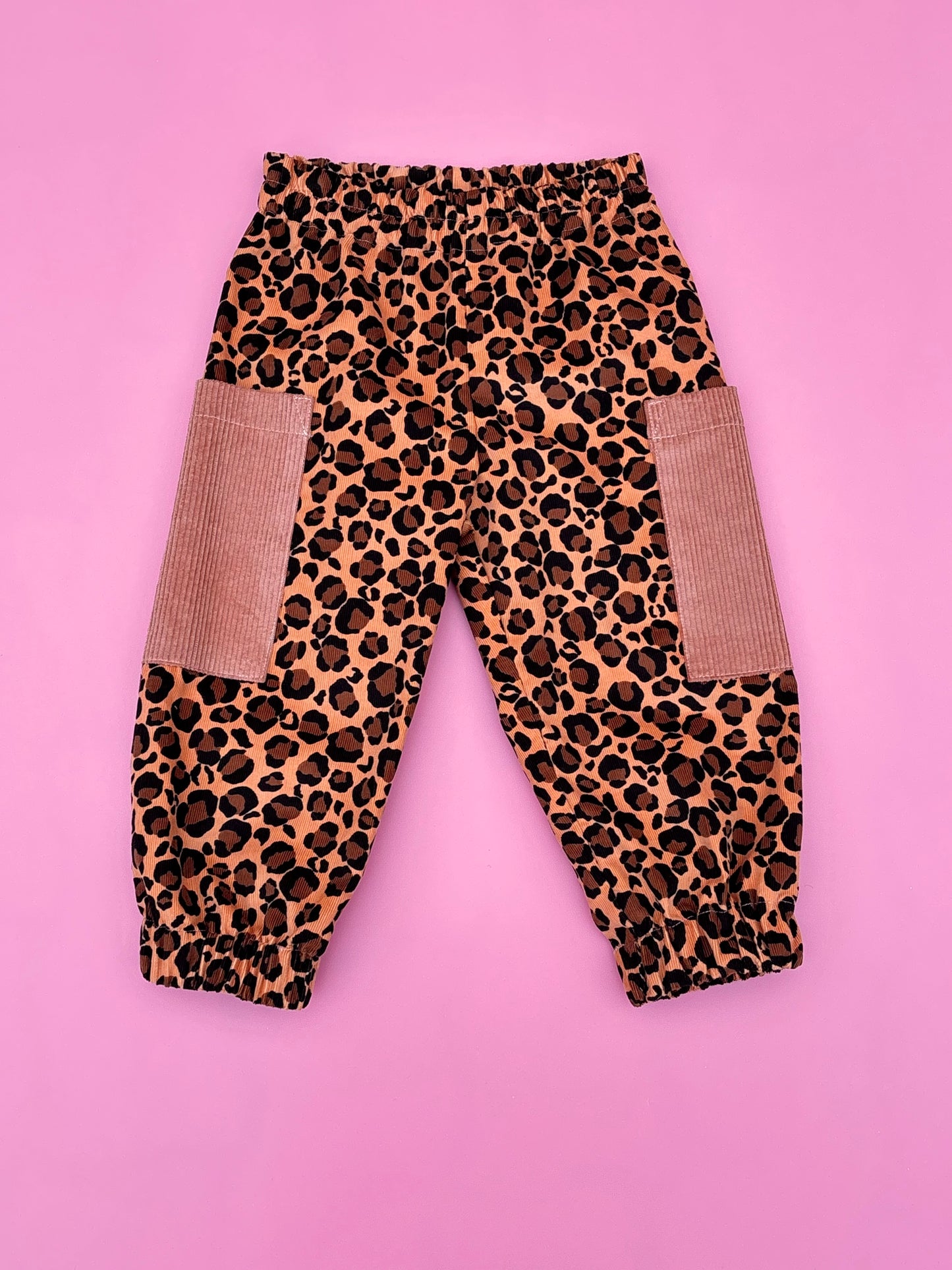 Leopard corduroy pants