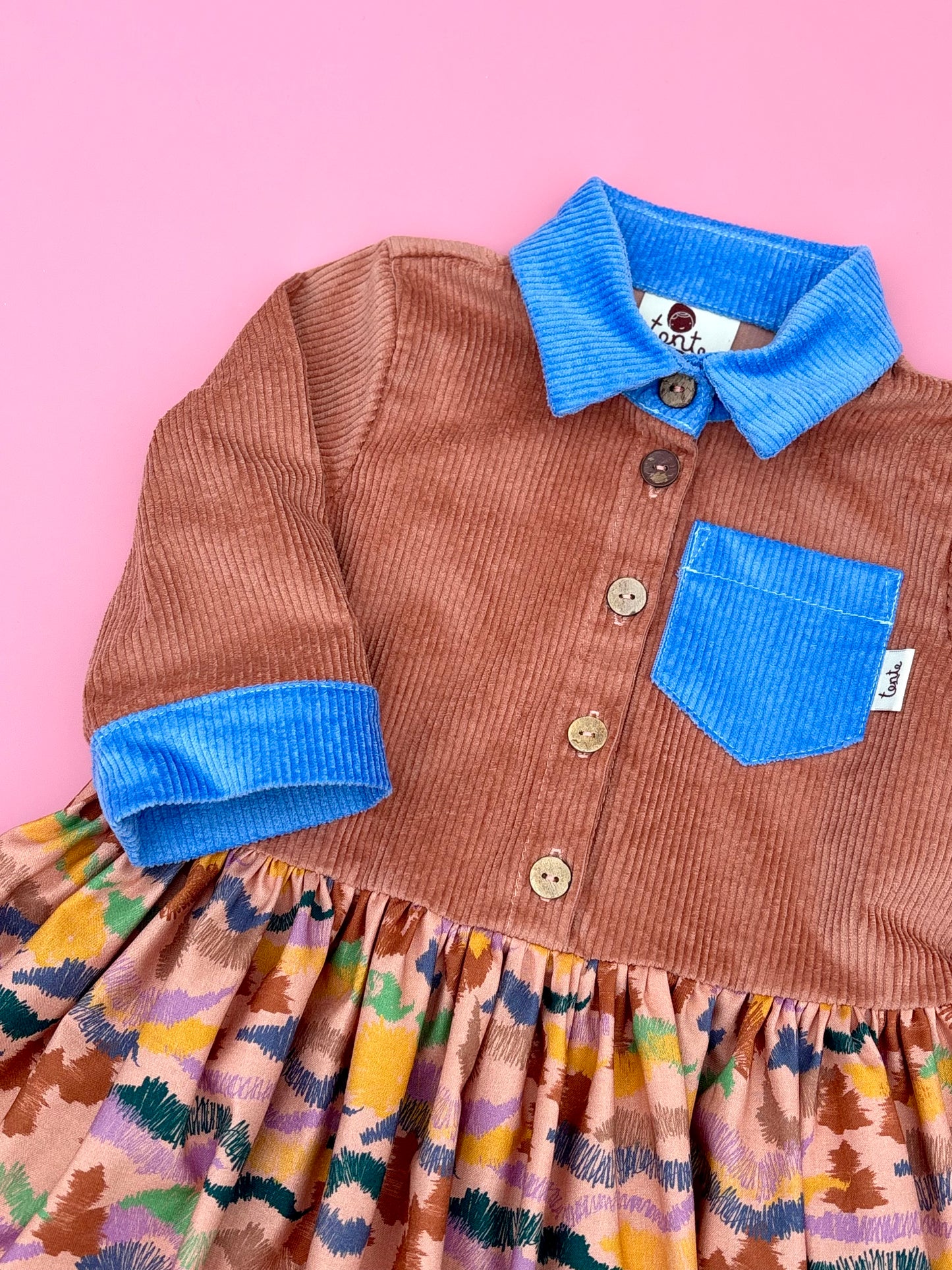 Scribbled shirt dress