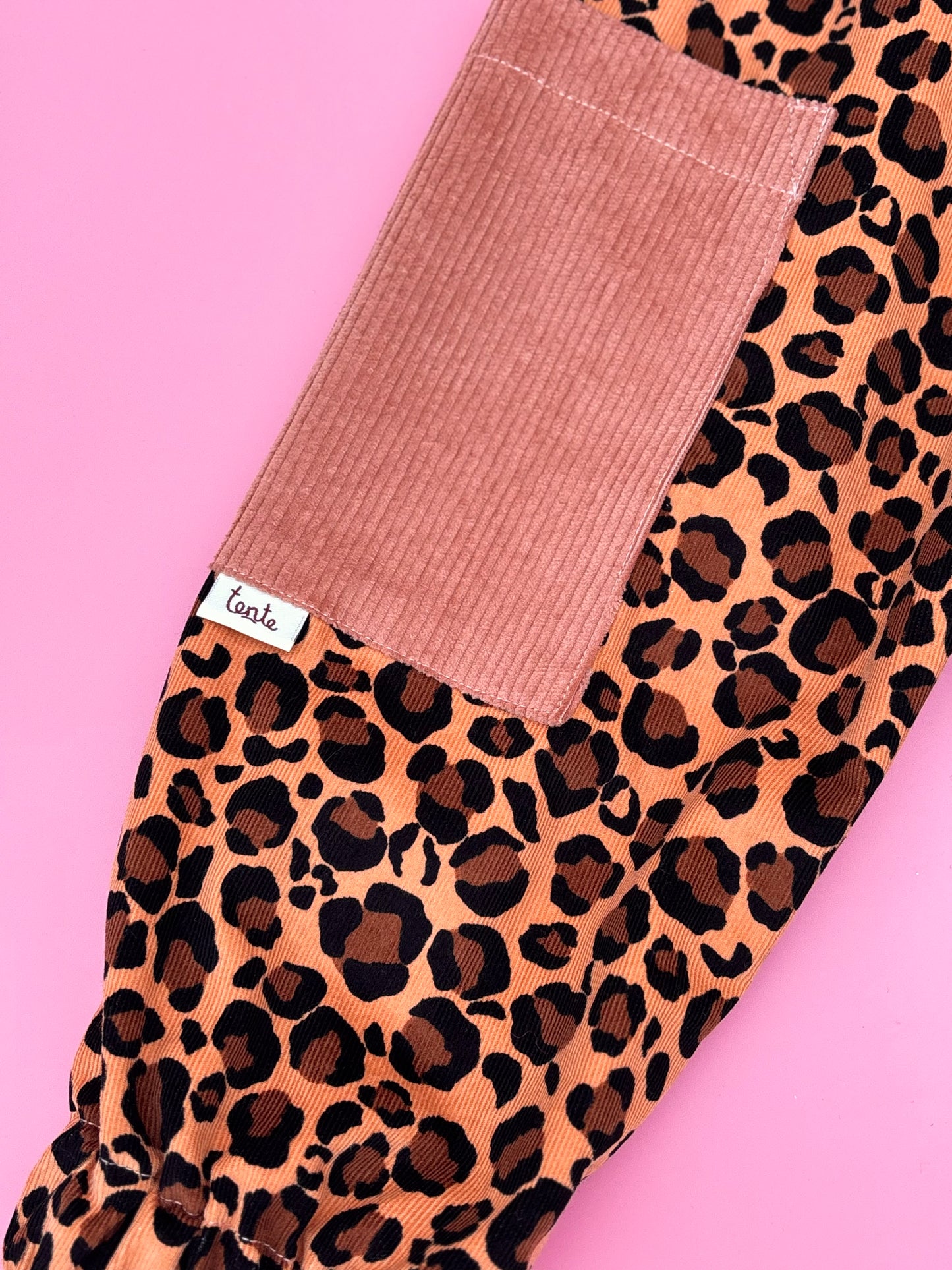 Leopard corduroy pants