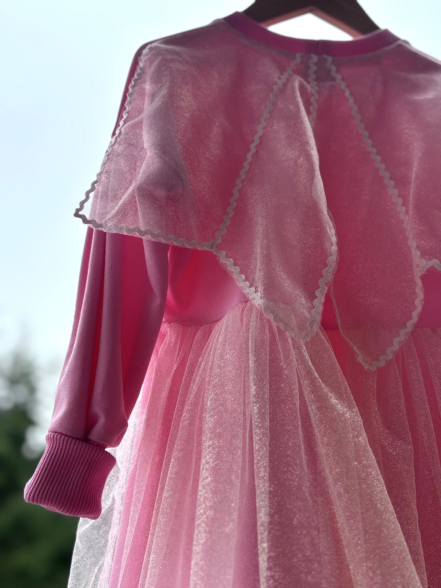 Glittery fairy wing sweatshirt dress