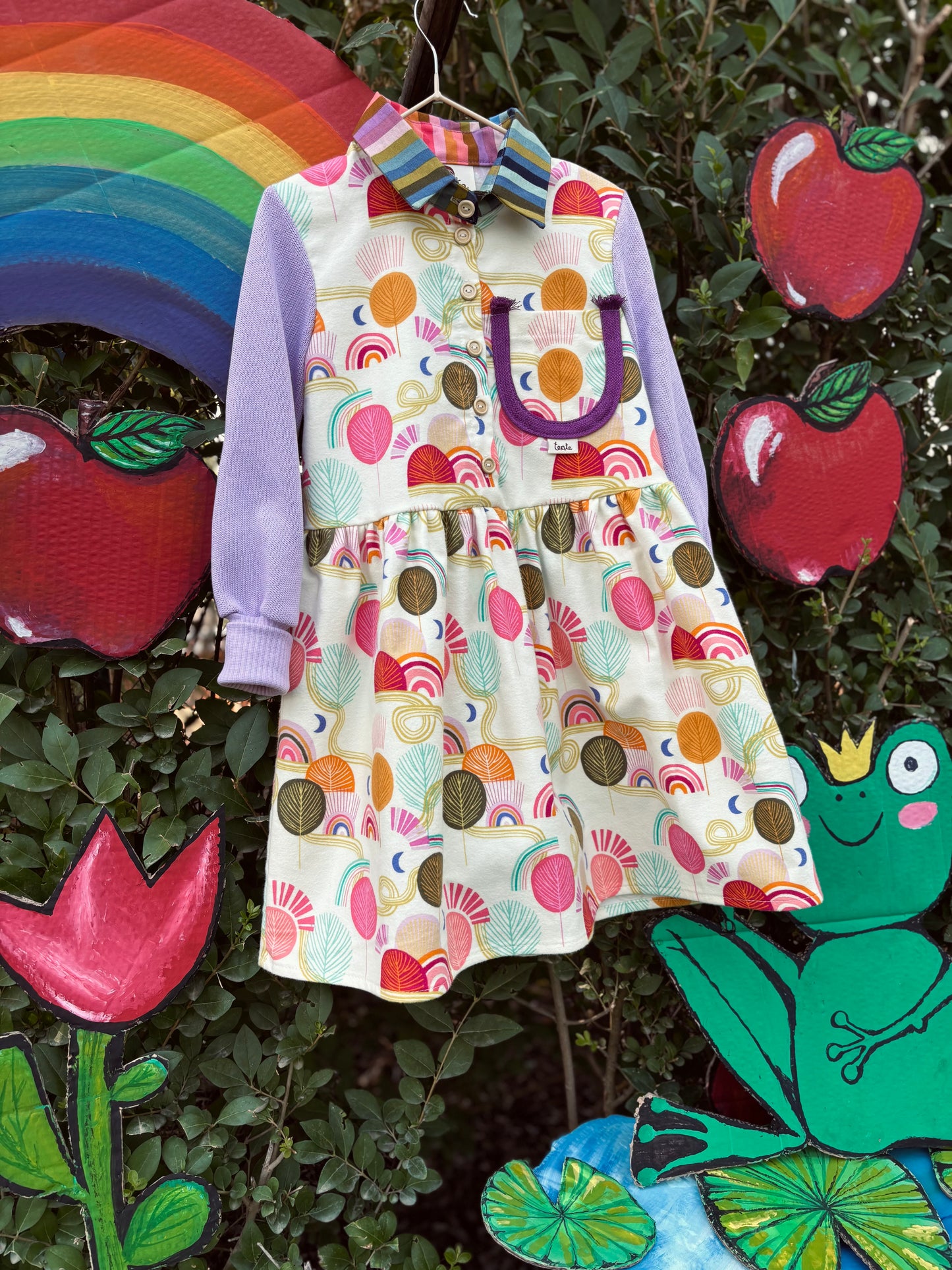 Rainbow Meadow Shirt Dress