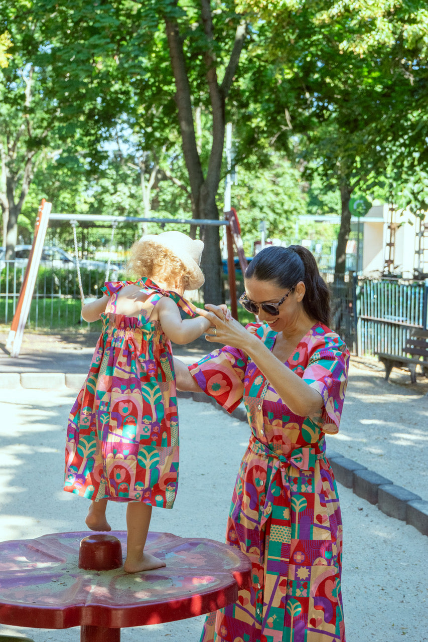 Playground girls' dress (purple)