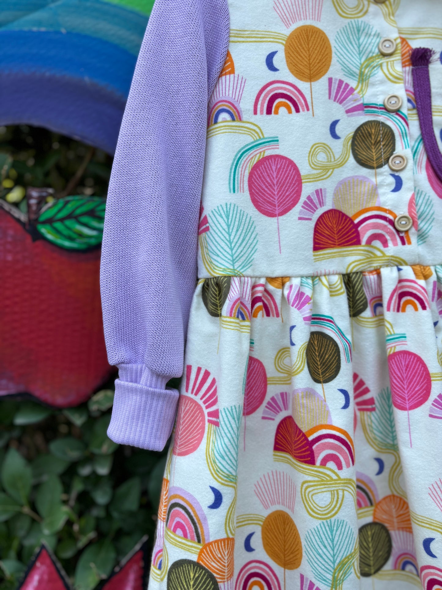 Rainbow Meadow Shirt Dress