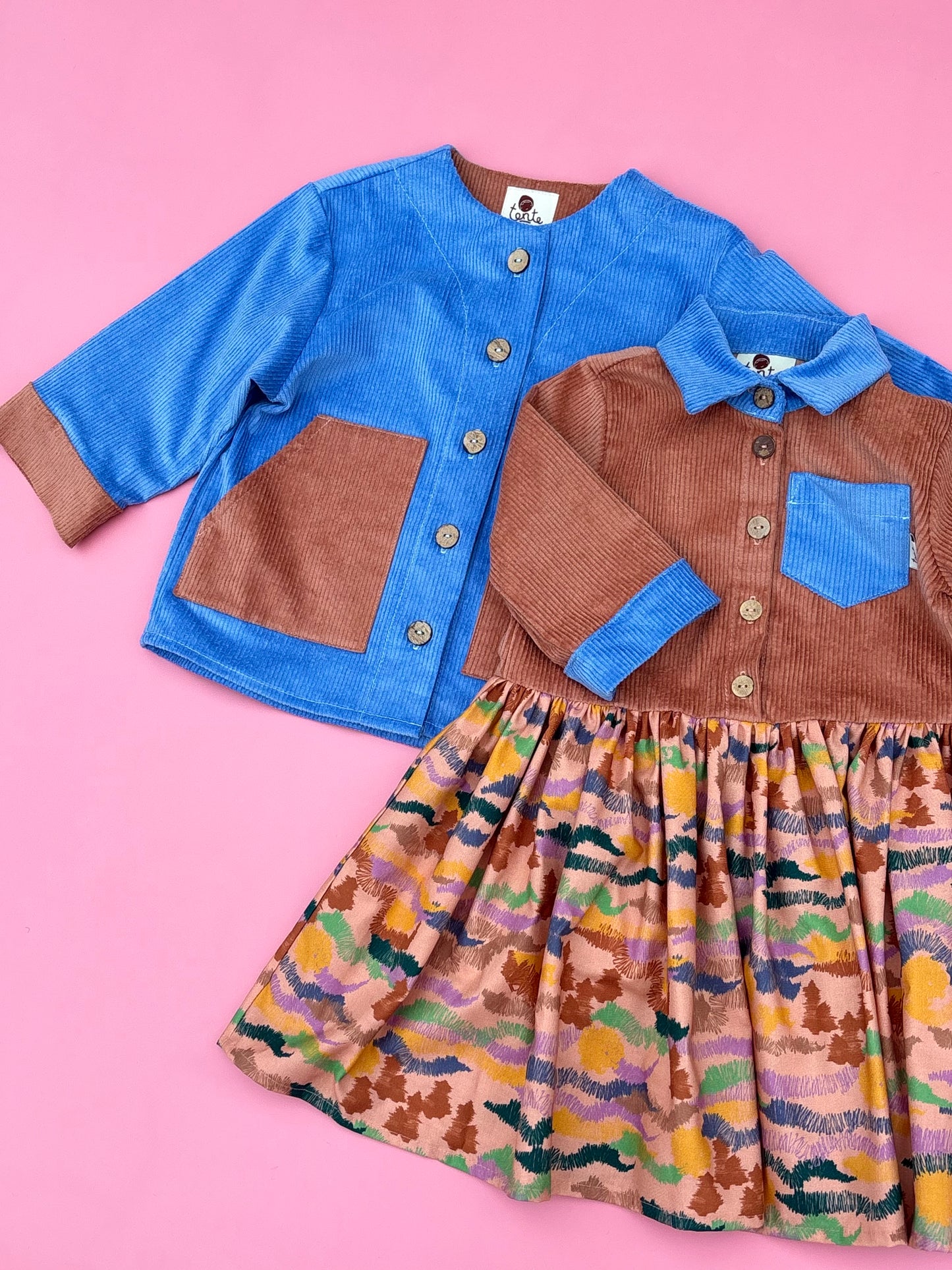 Scribbled shirt dress