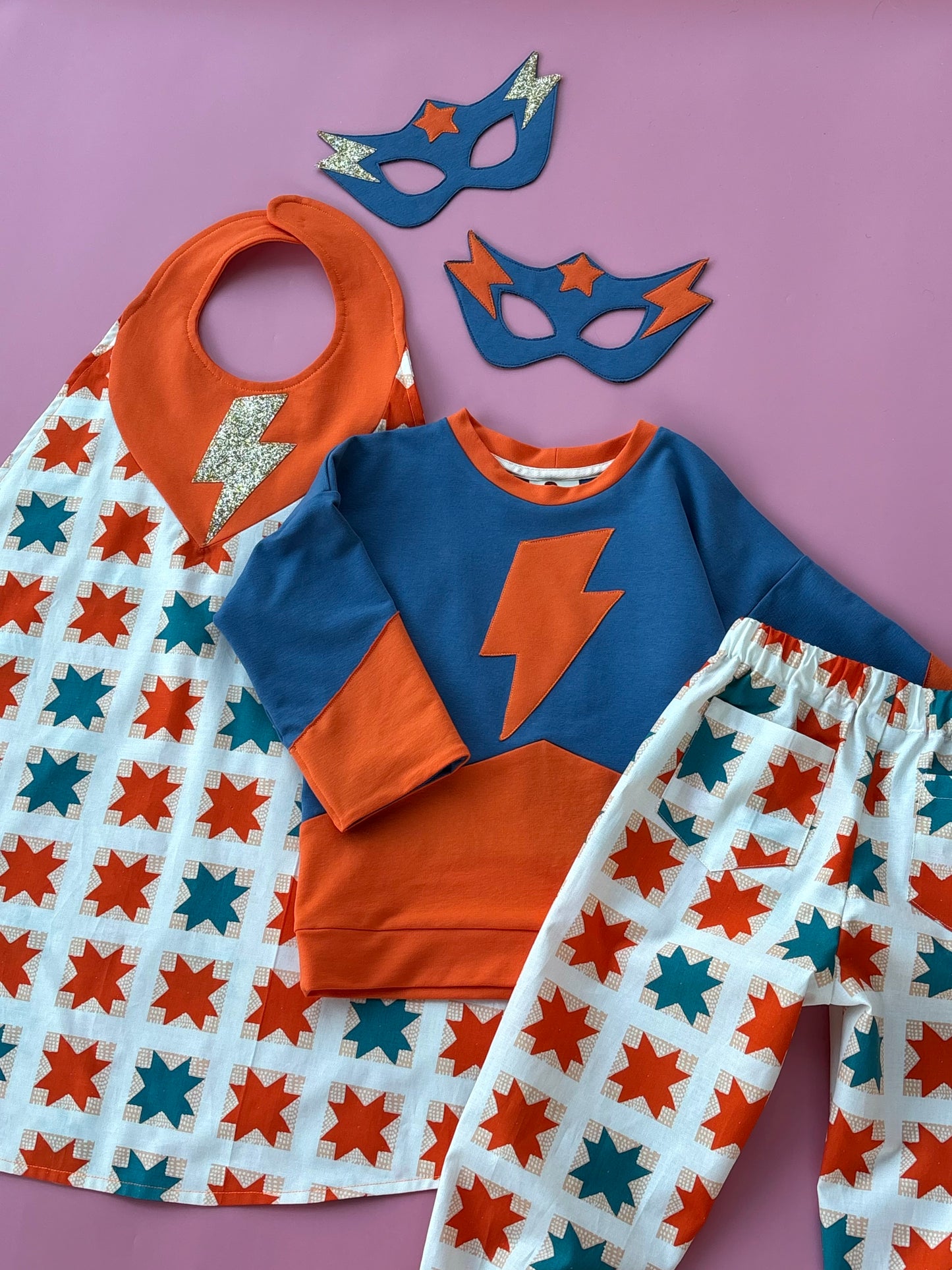 Narancs csillagos nadrág