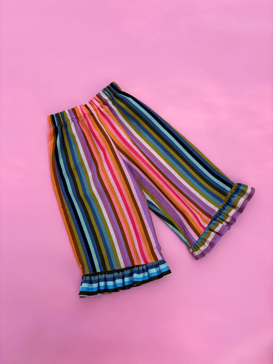 Rainbow ruffled pants