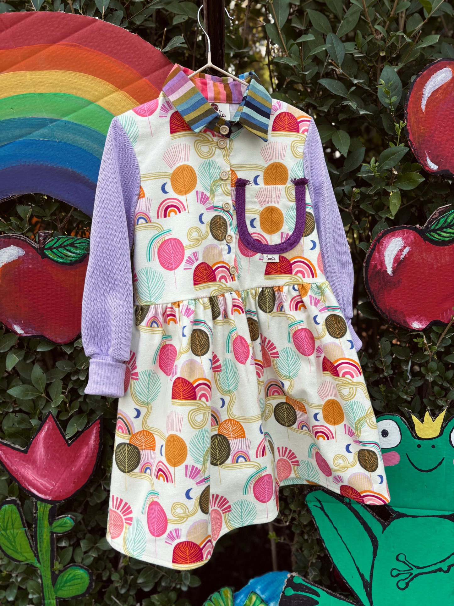Rainbow Meadow Shirt Dress