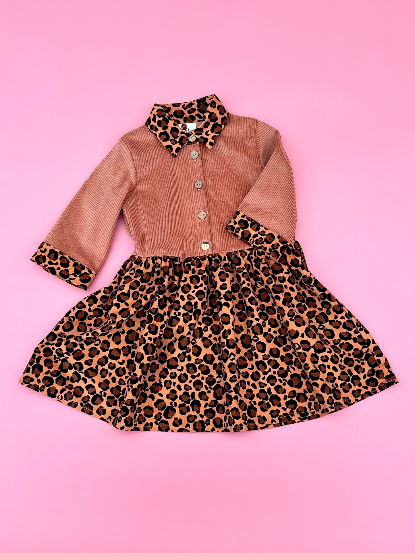 Leopard shirt dress