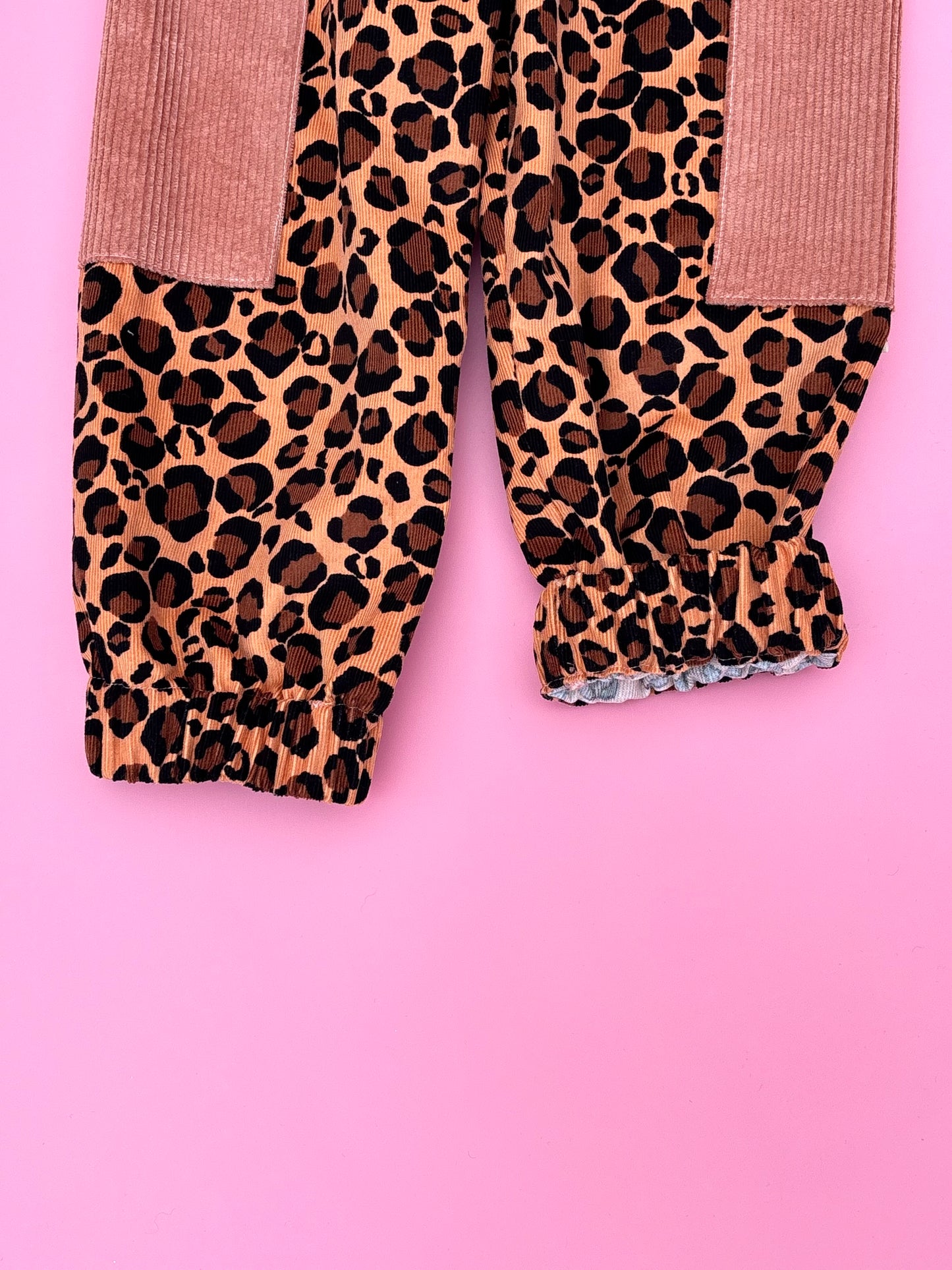 Leopard corduroy pants