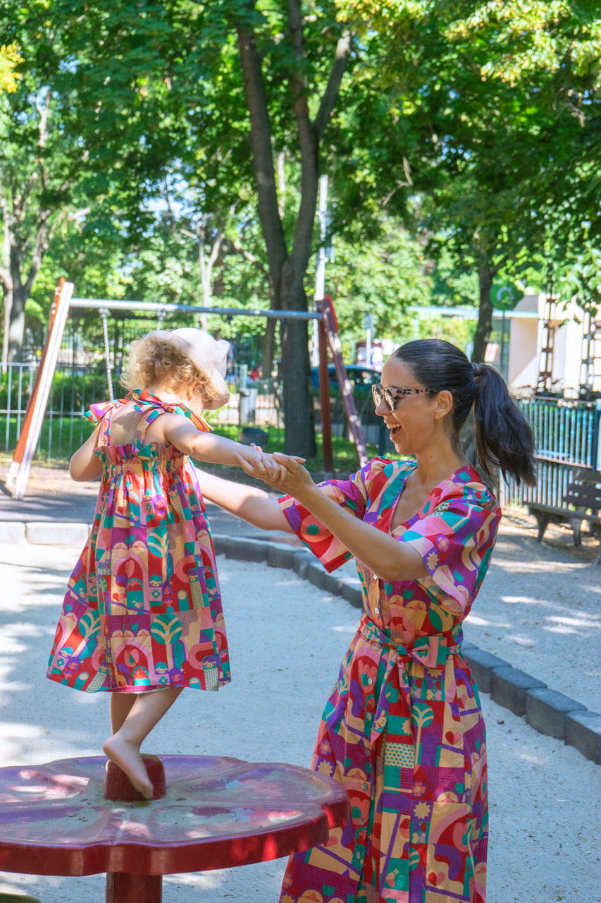 Playground girls' dress (purple)