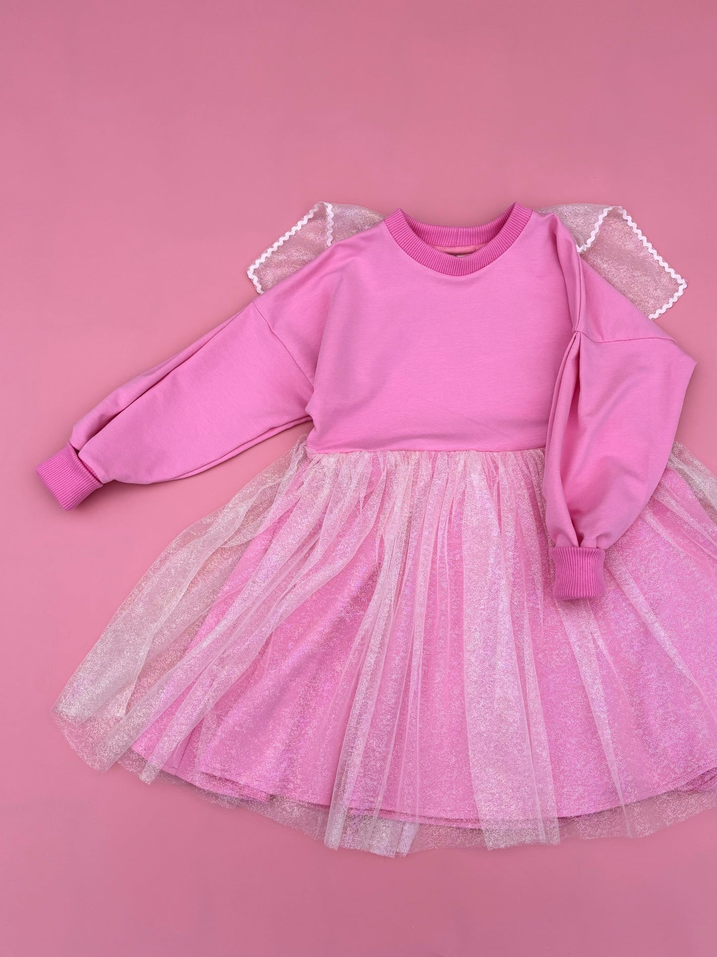 Glittery fairy wing sweatshirt dress