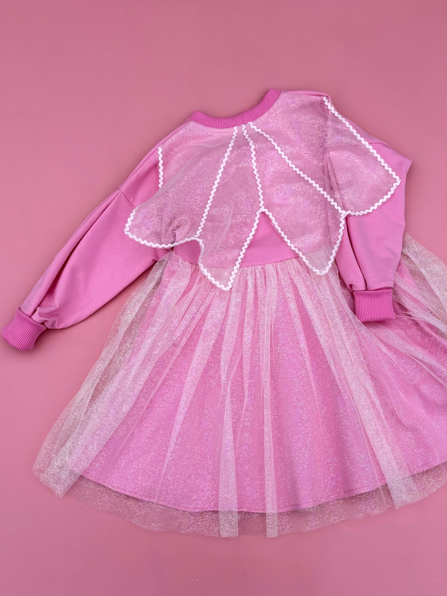 Glittery fairy wing sweatshirt dress