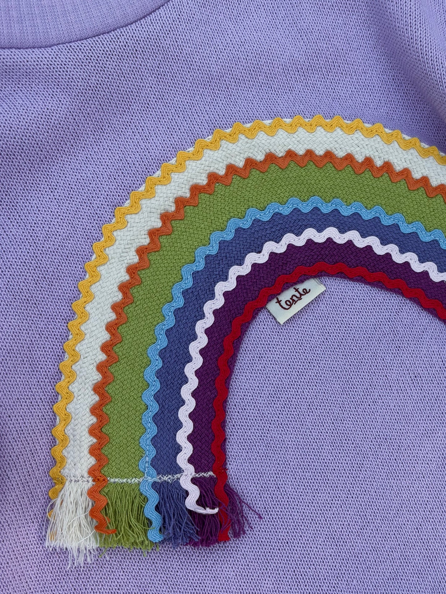 Purple rainbow sweater
