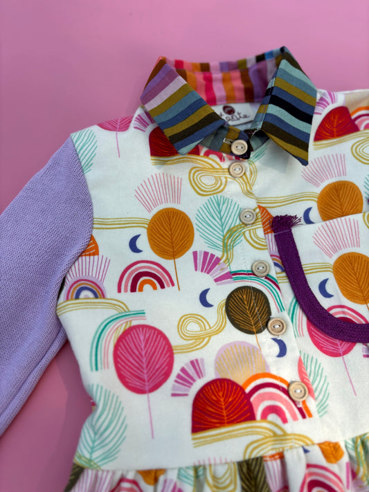 Rainbow Meadow Shirt Dress