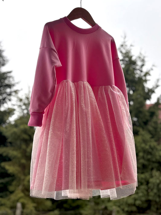 Glittery fairy wing sweatshirt dress