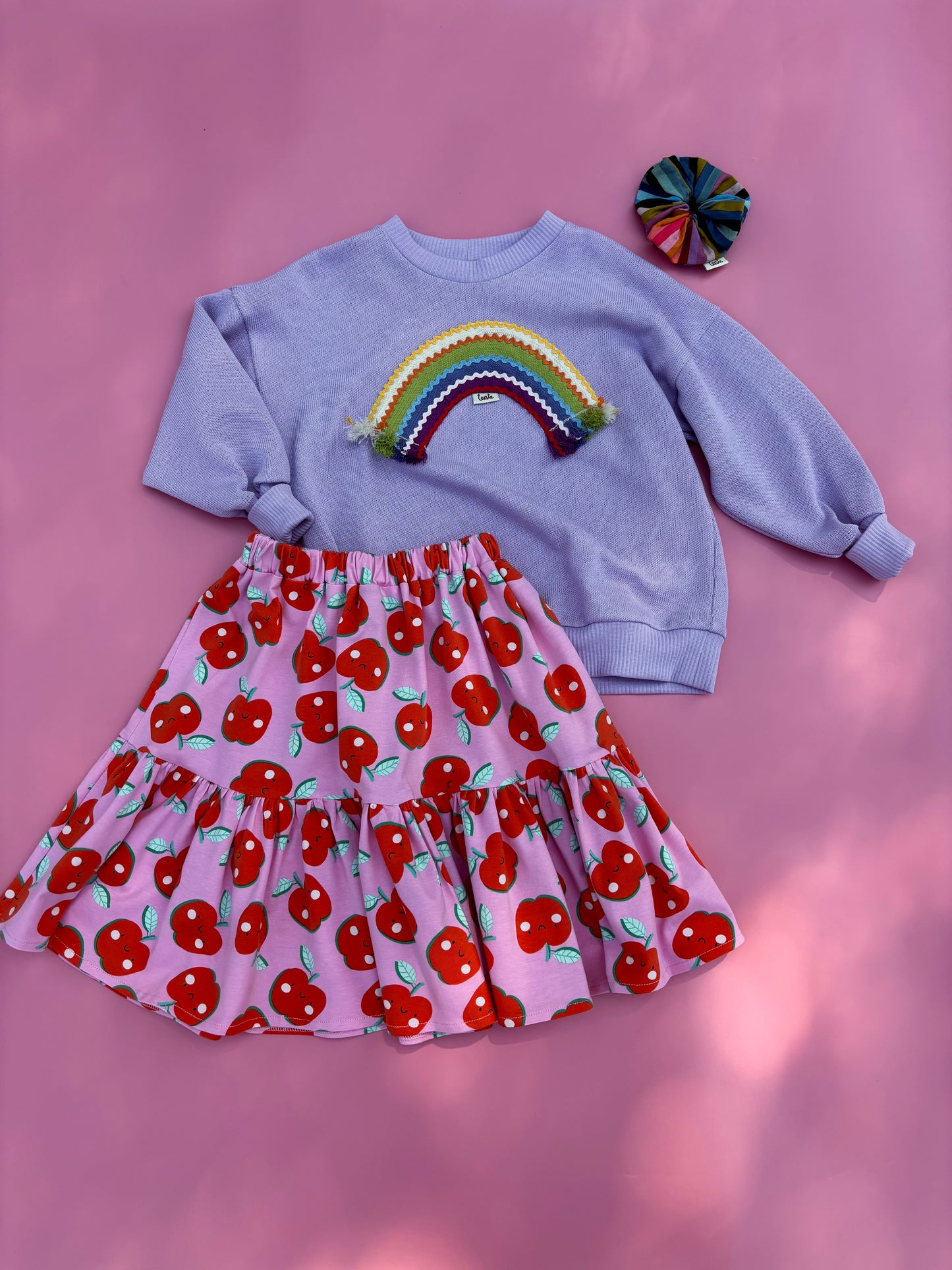 Purple rainbow sweater