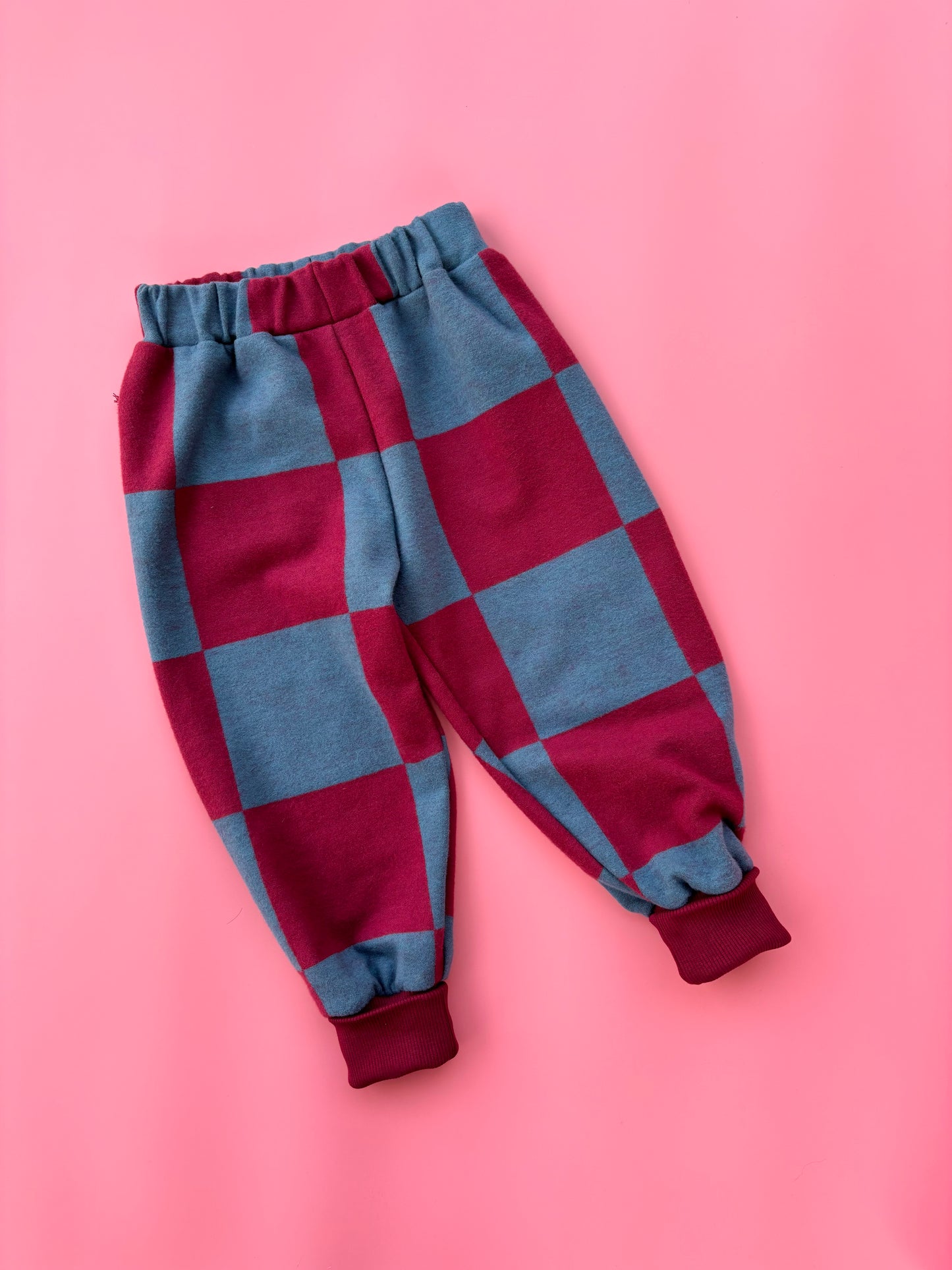 Burgundy checked pants